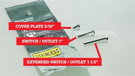 electrical box cover screw size|electrical outlet screw size chart.